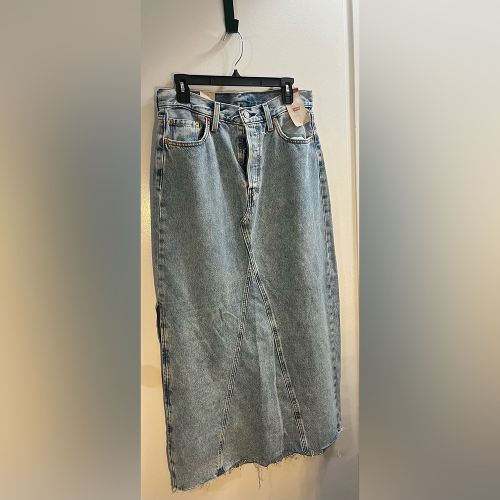 Levi's Light Blue High-Waist Denim Skirt